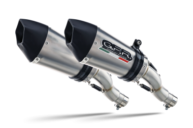 GPR escape compatible con  Kawasaki Z 1000 Sx 2011-2016, Gpe Ann. titanium, Par de terminales de escape homologados, con db killer extraíbles y tubos de conexión específicos 