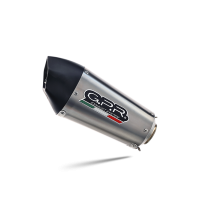Exhaust compatible with Ducati Hypermotard 939 2016-2019, Gpe Ann. titanium, Slip-on exhaust including link pipe and removable db killer 