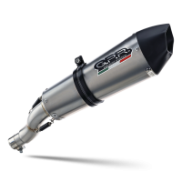 Exhaust compatible with Bmw F800R 2017-2019, GP Evo4 Titanium, Slip-on exhaust including removable db killer and link pipe 
