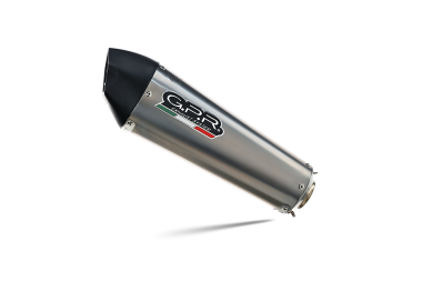 Exhaust compatible with Kawasaki Versys 650 2006-2014, Gpe Ann. titanium, Slip-on exhaust including removable db killer and link pipe 