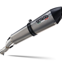 Exhaust compatible with Bmw F800GT 2017-2019, GP Evo4 Titanium, Slip-on exhaust including removable db killer and link pipe 
