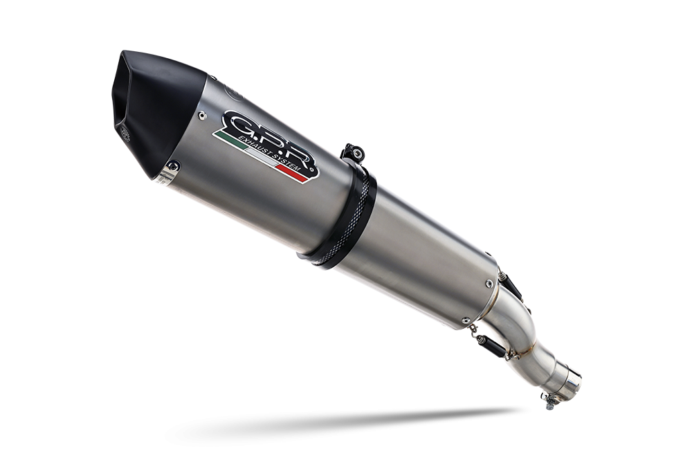 Exhaust compatible with Bmw F 800 Gs 2024-2025, GP Evo4 Titanium, Slip-on exhaust including removable db killer and link pipe 