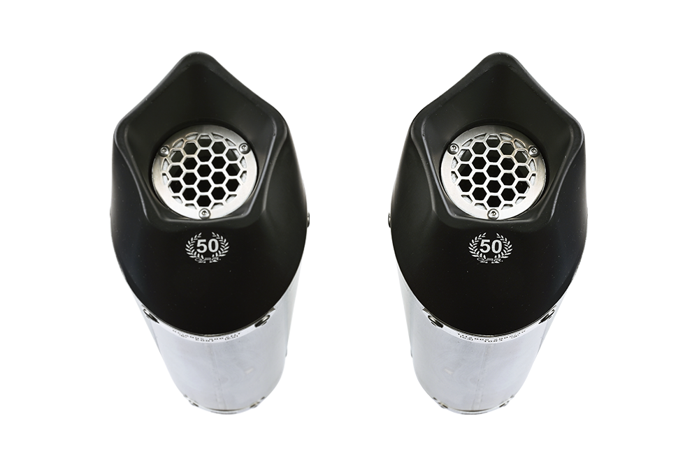 Exhaust compatible with Bmw K1600GT 2022-2025, GP Evo4 Titanium, Dual slip-on including removable db killers and link pipes 