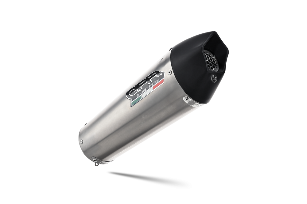 Exhaust compatible with Bmw F800GT 2017-2019, GP Evo4 Titanium, Slip-on exhaust including removable db killer and link pipe 