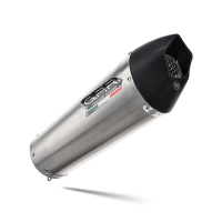 Exhaust compatible with Bmw F800GT 2017-2019, GP Evo4 Titanium, Slip-on exhaust including removable db killer and link pipe 