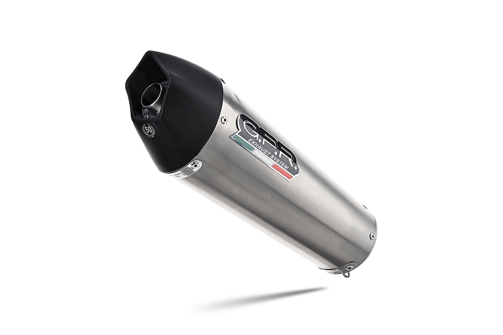 Exhaust compatible with Kawasaki Versys 650 2006-2014, Gpe Ann. titanium, Slip-on exhaust including removable db killer and link pipe 