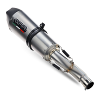 Exhaust compatible with Ducati Hypermotard 939 2016-2019, Gpe Ann. titanium, Slip-on exhaust including link pipe and removable db killer 