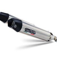 Exhaust compatible with Aprilia Dorsoduro 1200 2011-2016, GP Evo4 Titanium, Dual slip-on including removable db killers and link pipes 