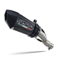 Exhaust compatible with Husqvarna Svartpilen 401 2018-2019, GP Evo4 Poppy, Slip-on exhaust including removable db killer and link pipe 