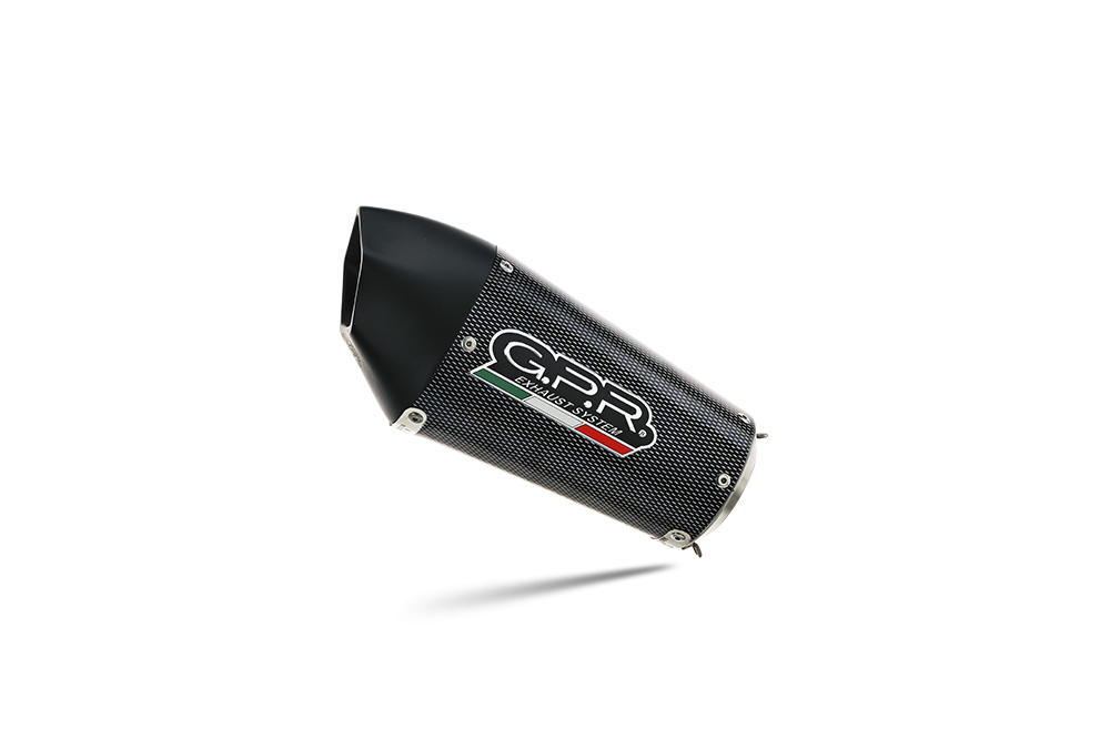 Exhaust compatible with Cf Moto 650 Gt 2022-2024, GP Evo4 Poppy, Slip-on exhaust including removable db killer and link pipe 