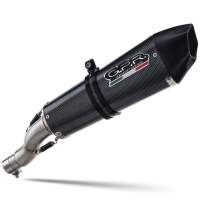 Exhaust compatible with Bmw F800R 2017-2019, GP Evo4 Poppy, Slip-on exhaust including removable db killer and link pipe 
