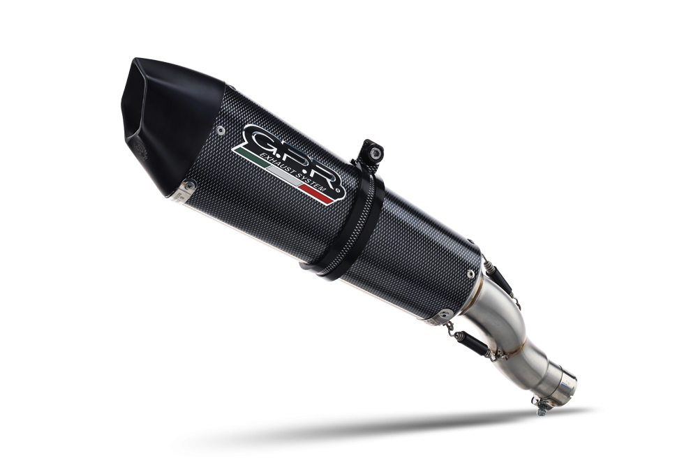 Exhaust compatible with Ducati Multistrada V4 Grand Tour 2024-2025, GP Evo4 Poppy, Slip-on exhaust including removable db killer and link pipe 