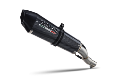 Exhaust compatible with Aprilia Tuareg 660 2021-2024, GP Evo4 Poppy, Slip-on exhaust including removable db killer and link pipe 