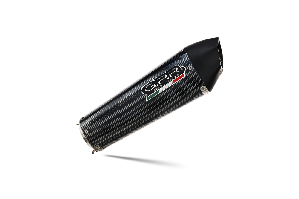 Exhaust compatible with Aprilia Shiver 900 2017-2020, GP Evo4 Poppy, Dual slip-on including removable db killers and link pipes 