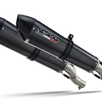 Exhaust compatible with Bmw K1600GTL 2021-2025, GP Evo4 Poppy, Dual slip-on including removable db killers and link pipes 