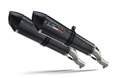 Exhaust compatible with Bmw K1600GT 2017-2021, GP Evo4 Poppy, Dual slip-on including removable db killers and link pipes 