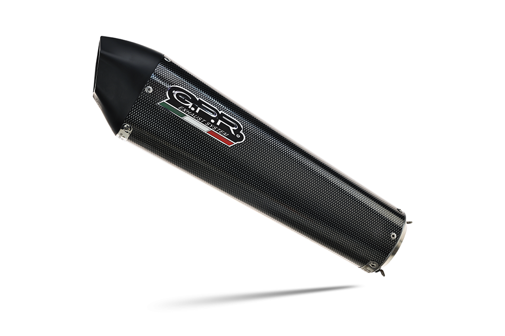 Exhaust compatible with Bmw K1300S K1300R 2009-2014, Gpe Ann. Poppy, Slip-on exhaust including removable db killer and link pipe 