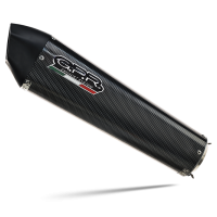 Exhaust compatible with Bmw K1300S K1300R 2009-2014, Gpe Ann. Poppy, Slip-on exhaust including removable db killer and link pipe 