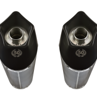 Exhaust compatible with Bmw R1200S 2006-2008, Gpe Ann. Poppy, Dual slip-on including removable db killers and link pipes 