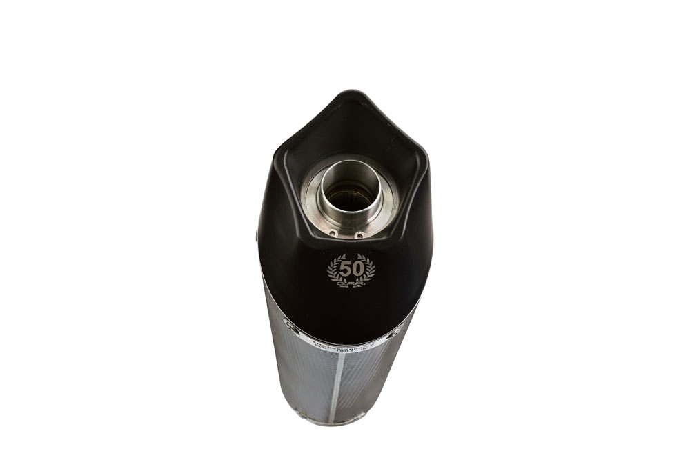 Exhaust compatible with Kawasaki Versys 650 2006-2014, Gpe Ann. Poppy, Slip-on exhaust including removable db killer and link pipe 