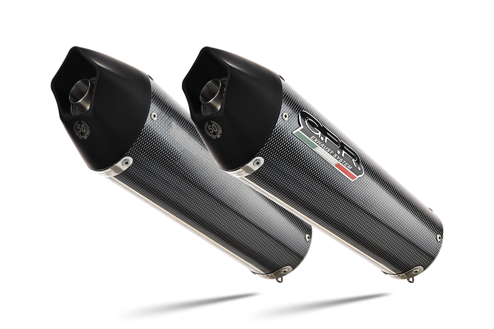 Exhaust compatible with Bmw R1200S 2006-2008, Gpe Ann. Poppy, Dual slip-on including removable db killers and link pipes 