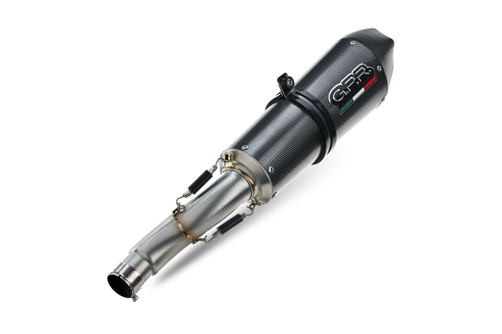 Exhaust compatible with Bmw R Nine-T 1200 - Pure - Racer - Urban - Scrambler G/S 2017-2023, GP Evo4 Poppy, Slip-on exhaust including removable db killer and link pipe 