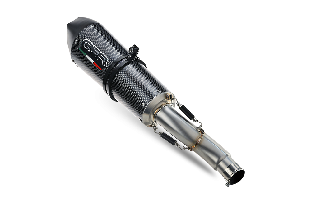 Exhaust compatible with Ducati Multistrada V4 Grand Tour 2024-2025, GP Evo4 Poppy, Slip-on exhaust including removable db killer and link pipe 