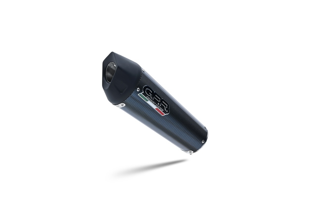 GPR exhaust compatible with  Cf Moto 700 CL-X Adv 2022-2024, New Grand Prix Evo Poppy, Slip-on exhaust including removable db killer and link pipe, EPA-compliant 
