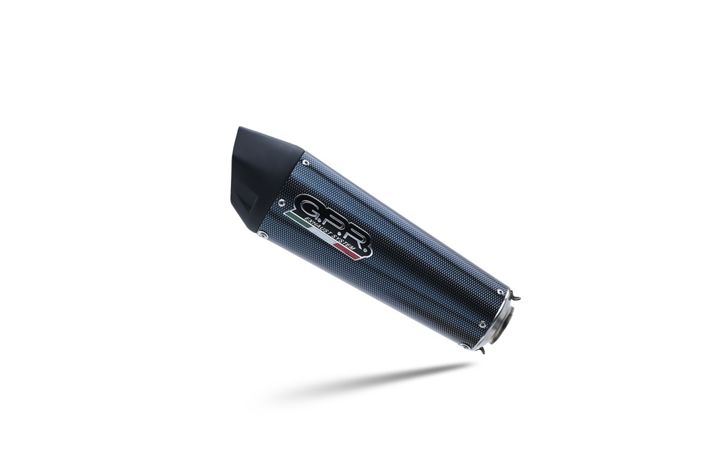 GPR exhaust compatible with  Cf Moto 700 CL-X Adv 2022-2024, New Grand Prix Evo Poppy, Slip-on exhaust including removable db killer and link pipe, EPA-compliant 