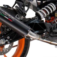 Exhaust compatible with Husqvarna Svartpilen 401 2024-2025, M3 Black Titanium, Slip-on exhaust including removable db killer and link pipe, EPA-compliant 