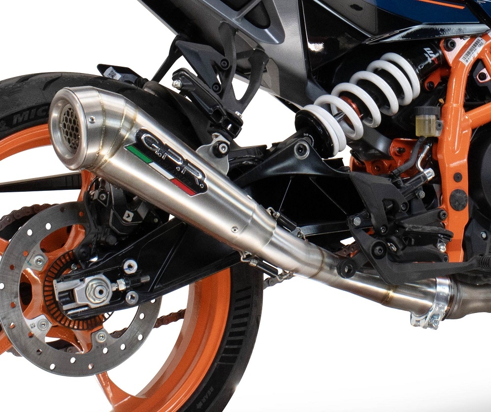 Exhaust compatible with Husqvarna Svartpilen 401 2024-2025, Powercone Evo, Slip-on exhaust including removable db killer and link pipe, EPA-compliant 