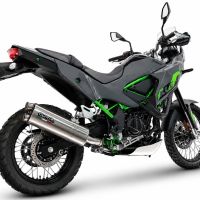 GPR exhaust compatible with Kawasaki KLE 500 2026-2027, Dual Inox, Slip-on exhaust including removable db killer and link pipe 