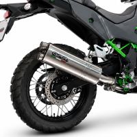 GPR exhaust compatible with Kawasaki KLE 500 2026-2027, Dual Inox, Slip-on exhaust including removable db killer and link pipe 