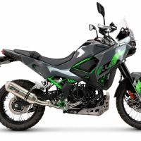 GPR exhaust compatible with Kawasaki KLE 500 2026-2027, PENTA ADVENTURE FULL TITANIUM, Slip-on exhaust including removable db killer and link pipe, EPA-compliance NOT required 