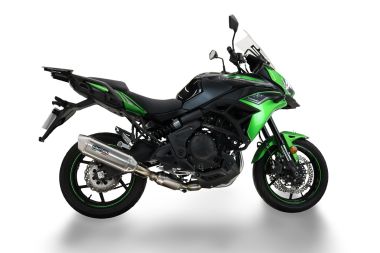 Exhaust compatible with Kawasaki Versys 650 2023-2025, Furore-X Acciaio Inox, Full system exhaust including removable db killer and catalyst 