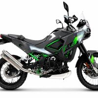 GPR exhaust compatible with Kawasaki KLE 500 2026-2027, Dual Inox, Slip-on exhaust including removable db killer and link pipe 