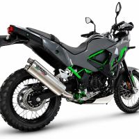 GPR exhaust compatible with Kawasaki KLE 500 2026-2027, Dual Inox, Slip-on exhaust including removable db killer and link pipe 