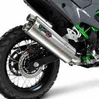 GPR exhaust compatible with Kawasaki KLE 500 2026-2027, Dual Inox, Slip-on exhaust including removable db killer and link pipe 