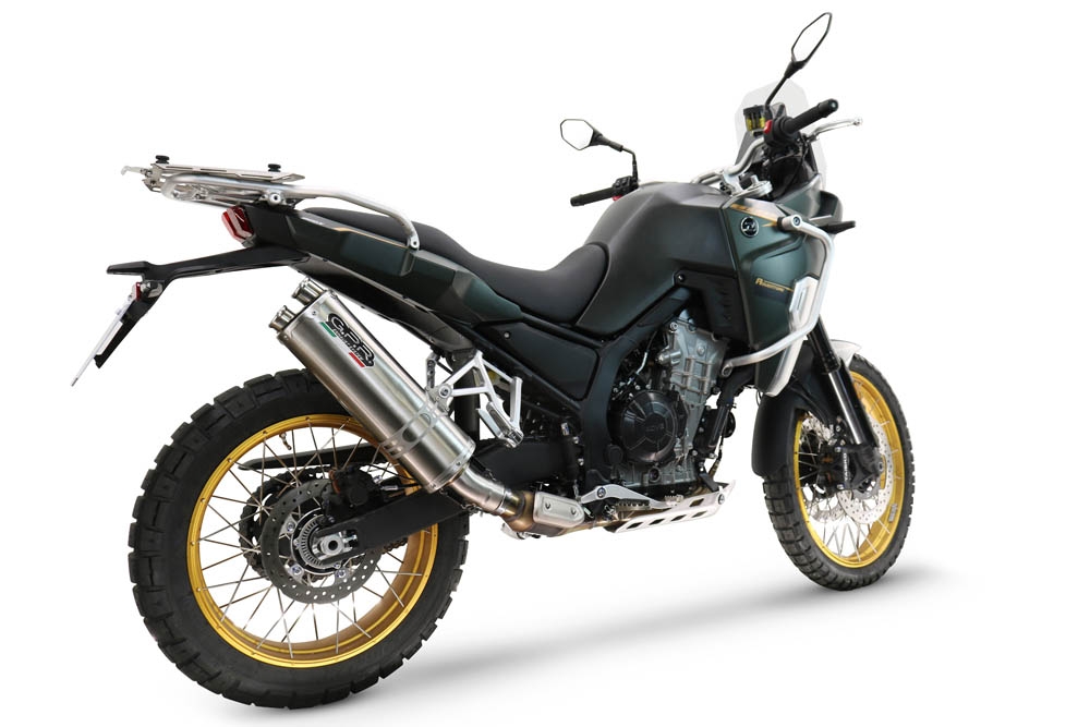 GPR exhaust compatible with  Kove 800X 2024-2026, Dual Inox, Slip-on exhaust including removable db killer and link pipe 