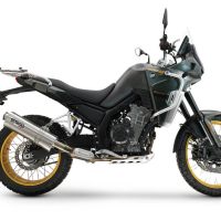 GPR exhaust compatible with Honda CRF1100L Africa Twin 2020-2023, Dune Triovale Titanio, Slip-on exhaust including removable db killer and link pipe, EPA-compliant 