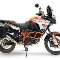 GPR TECH compatible con  Ktm Lc 8 1290 Super Adv 2017/2020 e4 Par de maletas laterales en aluminio con lado derecho contorneado, color negro con portaequipajes específico Capacidad 38 LT. + 32 LT.