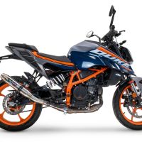 Exhaust compatible with Ktm 250 DUKE 2024-2025, Deeptone Inox, Slip-on exhaust including removable db killer and link pipe, EPA-compliant 