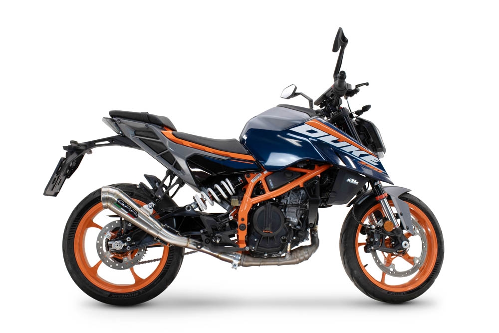 Exhaust compatible with Ktm 250 DUKE 2024-2025, Powercone Evo, Slip-on exhaust including removable db killer and link pipe, EPA-compliant 
