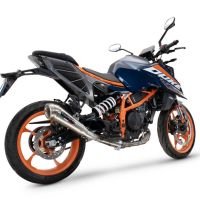 Exhaust compatible with Ktm 250 DUKE 2024-2025, Powercone Evo, Slip-on exhaust including removable db killer and link pipe, EPA-compliant 