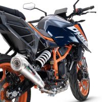 Exhaust compatible with Ktm 250 DUKE 2024-2025, Powercone Evo, Slip-on exhaust including removable db killer and link pipe, EPA-compliant 