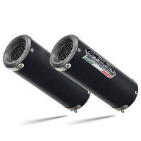 GPR escape compatible con  Ducati Monster 796 2010-2014, M3 Black Titanium, Par de terminales de escape homologados, con db killer extraíbles y tubos de conexión específicos 