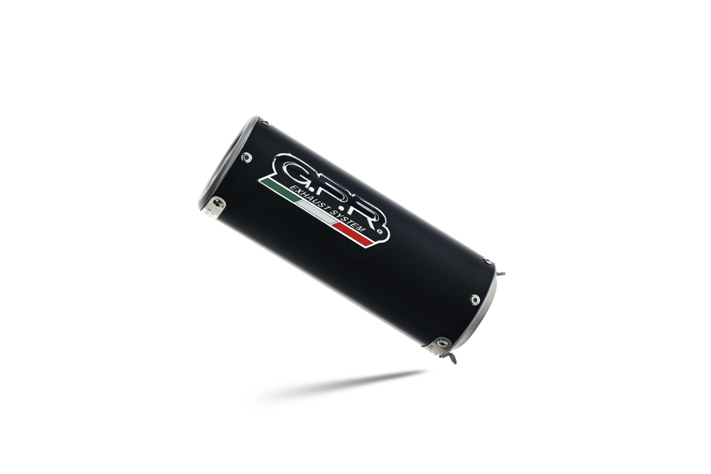 Exhaust compatible with Husqvarna Svartpilen 401 2024-2025, M3 Black Titanium, Slip-on exhaust including removable db killer and link pipe, EPA-compliant 