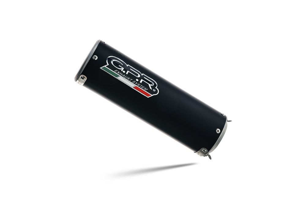 Exhaust compatible with Bmw R1200RS LC 2017-2019, M3 Black Titanium, Slip-on exhaust including removable db killer and link pipe, EPA-compliant 
