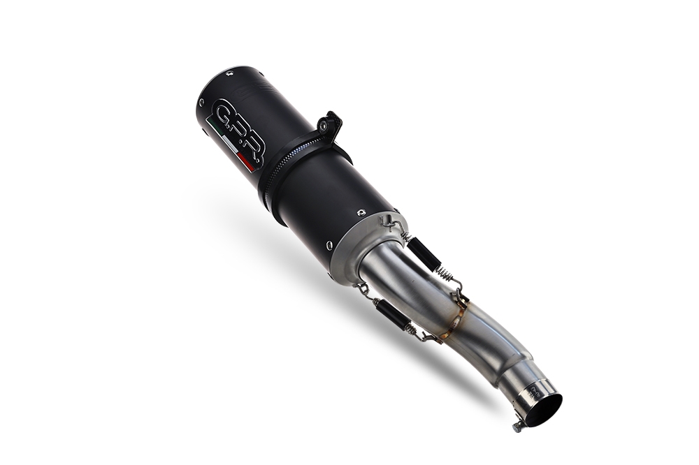 Exhaust compatible with Husqvarna Svartpilen 401 2024-2025, M3 Black Titanium, Slip-on exhaust including removable db killer and link pipe, EPA-compliant 