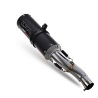 Exhaust compatible with Husqvarna Svartpilen 401 2024-2025, M3 Black Titanium, Slip-on exhaust including removable db killer and link pipe, EPA-compliant 